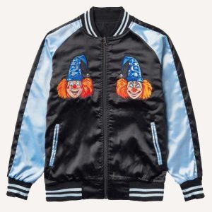 Poltergeist Blue and Black Satin Jacket