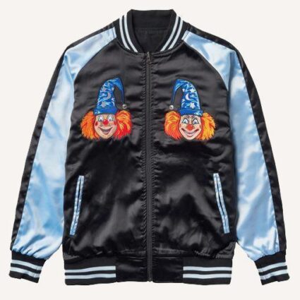Poltergeist Blue and Black Satin Jacket