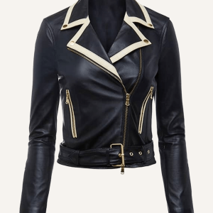 Riverdale Season 06 Vanessa Morgan Leather Black Jacket