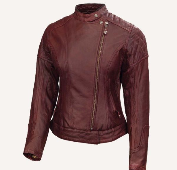 Roland Sands Design Riot Womens Burgundy Leather Jacket