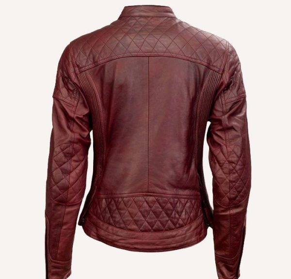 Roland Sands Design Riot Womens Leather Burgundy Jacket