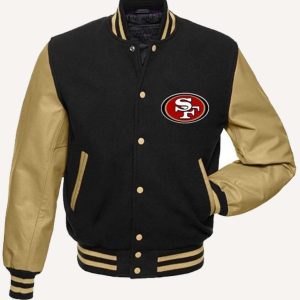 San Francisco 49ers Black Varsity Jacket