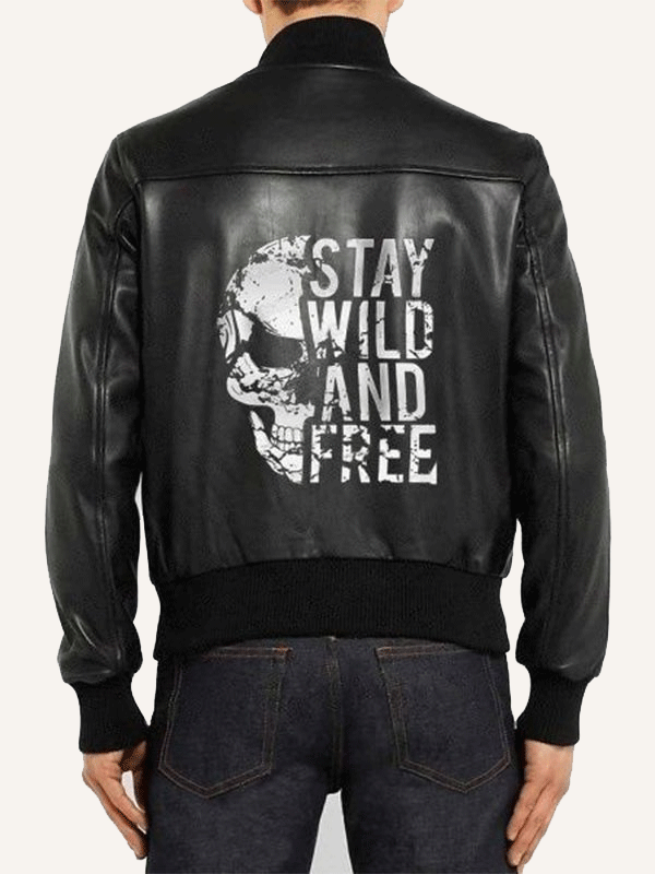 Stay Wild and Free Halloween Real Leather Jacket