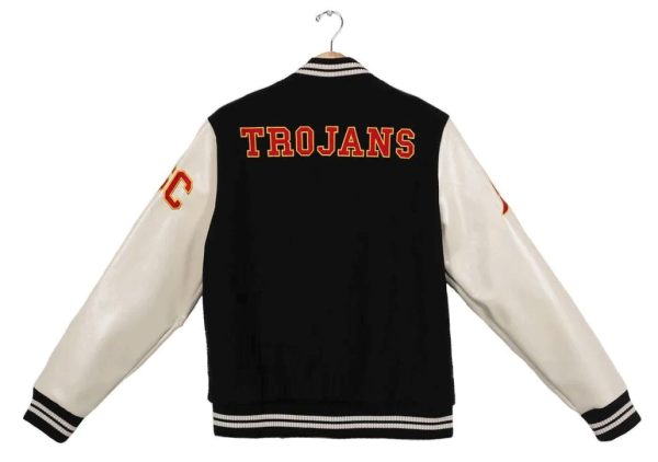 USC Trojans Varsity Black and White Jacket