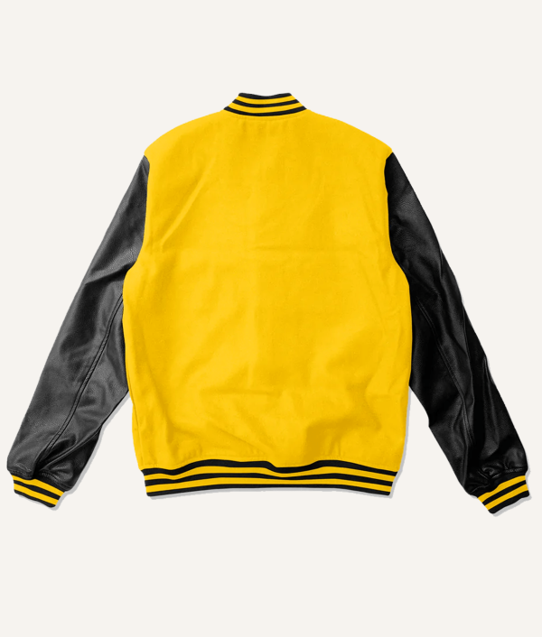 Yellow & Black Varsity Letterman Wool Jacket