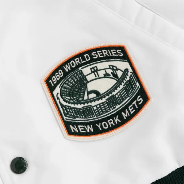 New York Mets Satin Stadium Jacket - White