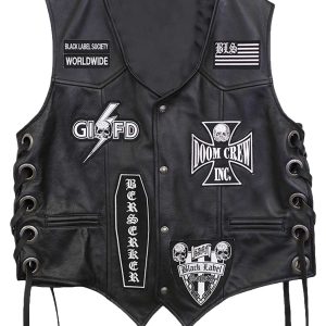 Black Label Society Leather Vest