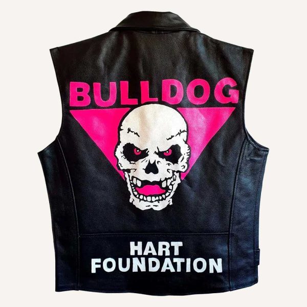 Bret Hart Foundation Biker Leather Vest