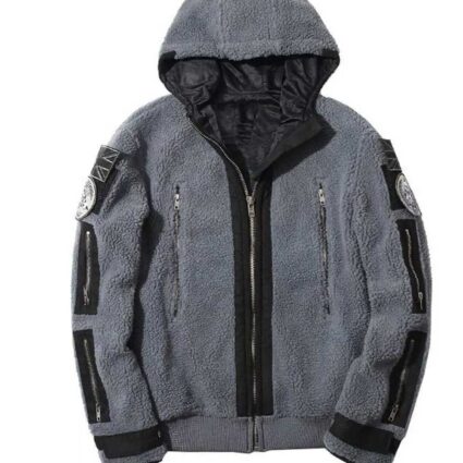 Ghost Call of Duty Sherpa Grey Hoodie