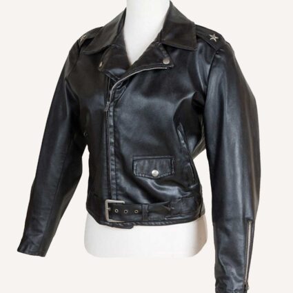 Grease Olivia Newton John Black Leather Jacket