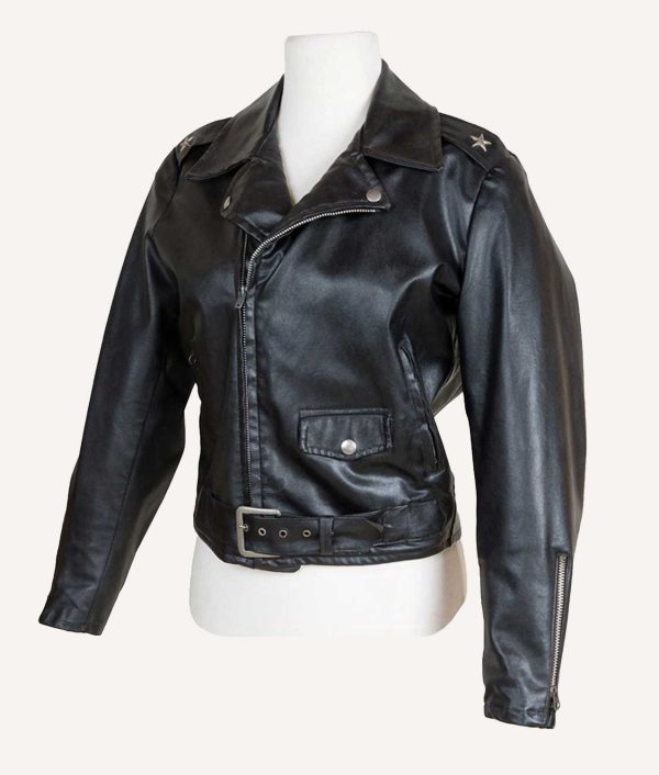 Grease Olivia Newton John Black Leather Jacket