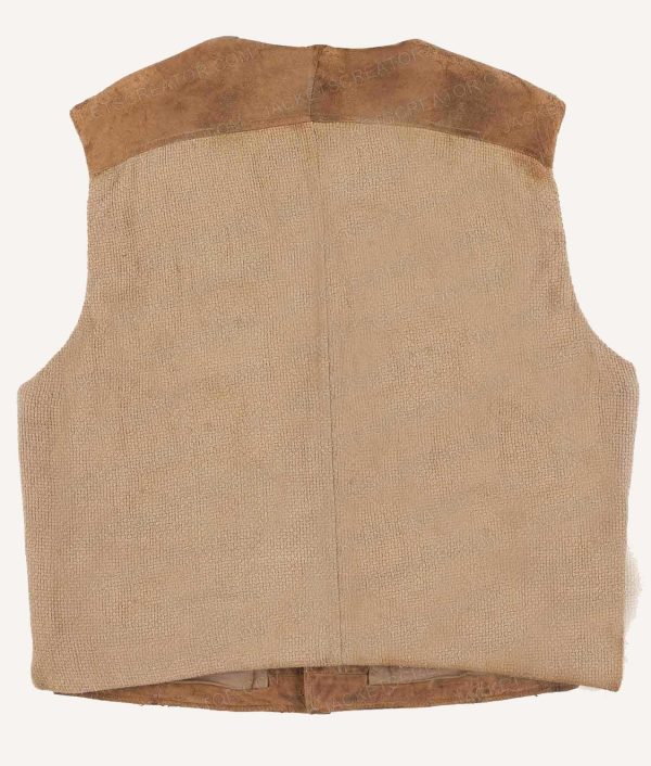 John Wayne Leather Brown Vest