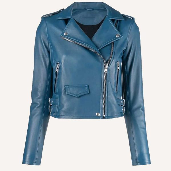 Katheryn Winnick Big Sky S03 Blue Leather Jacket