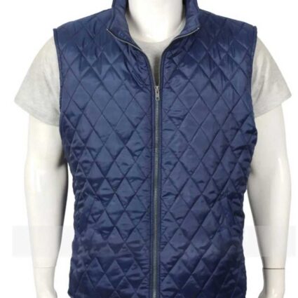 Kevin Costner Yellowstone Blue Quilted Vest