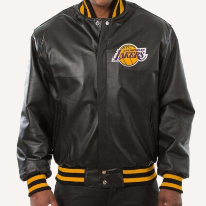 Los Angeles Lakers Varsity Black Leather Jacket
