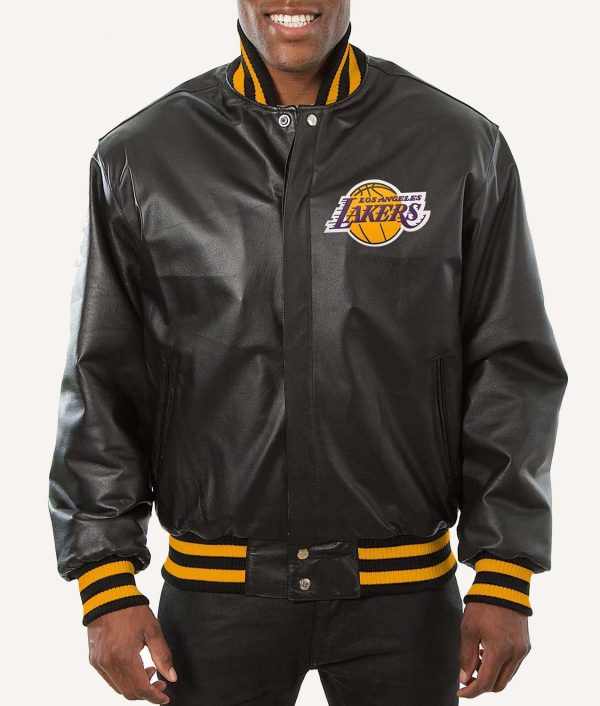 Los Angeles Lakers Varsity Black Leather Jacket