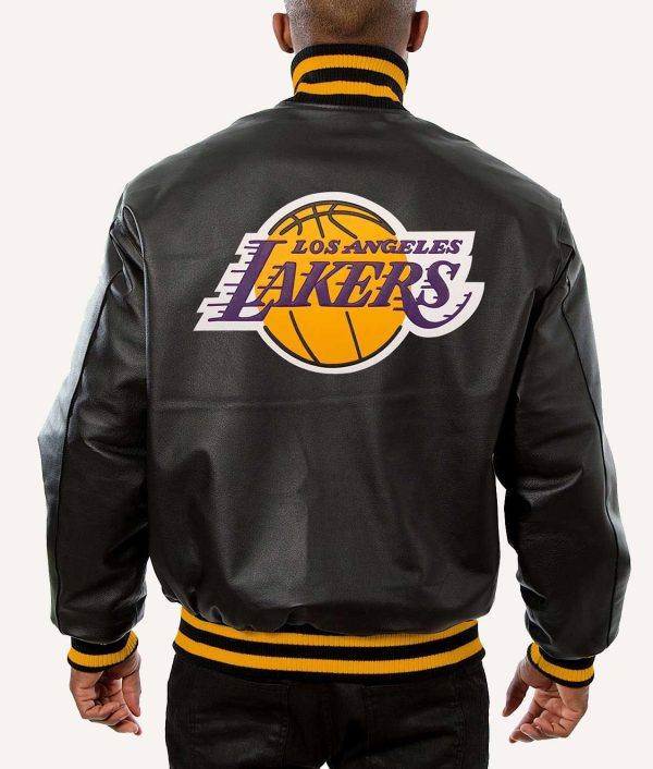 Los Angeles Lakers Varsity Leather Black Jacket