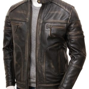 Men's A Classic Leather Biker Jacket