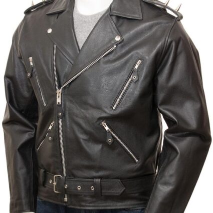 Men's Classic Leather Biker Jacket