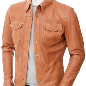 Mens Classic Leather Shirt
