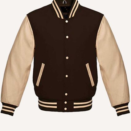 Men’s JCM106 Bomber Brown Varsity Jacket
