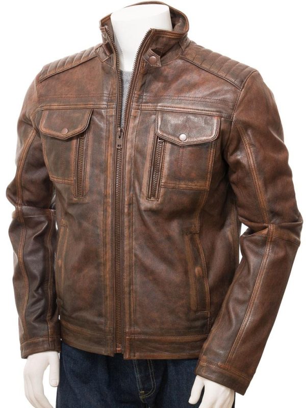 Men's Leather Brown Jacket