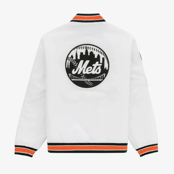 New York Mets Satin Stadium Jacket - White