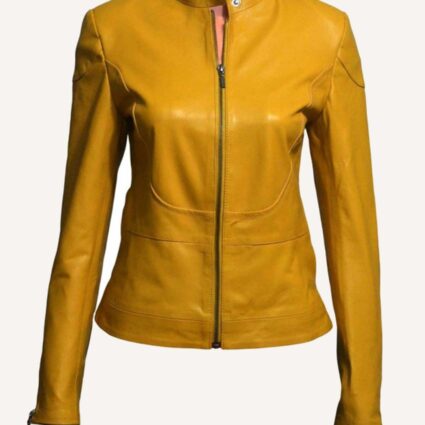 Ninja Turtles Megan Fox Yellow Leather Jacket