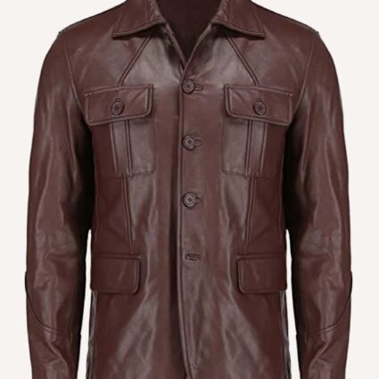 The Secrets of Val Verde Leather Brown Jacket