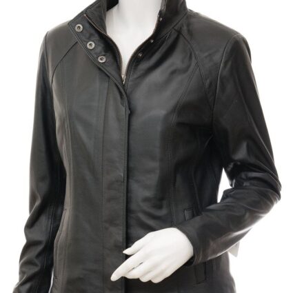 WOMENS BLACK LEATHER JACKET