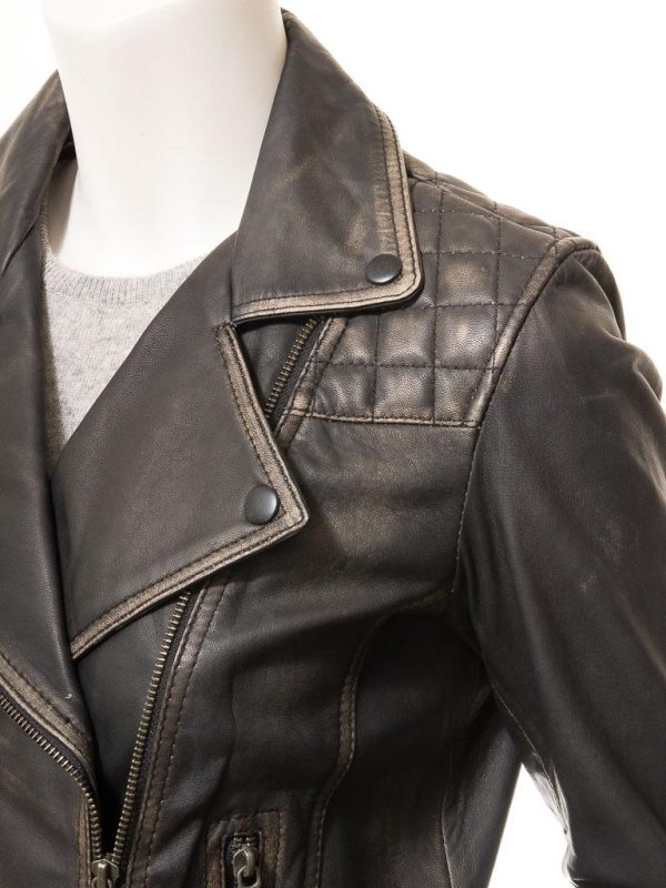Women's Biker Vintage Leather Jacket