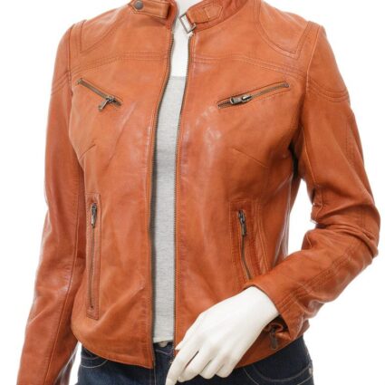 Women's Classic Leather Biker Jacket
