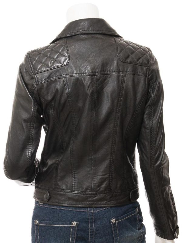 Women's Leather Biker Jacket