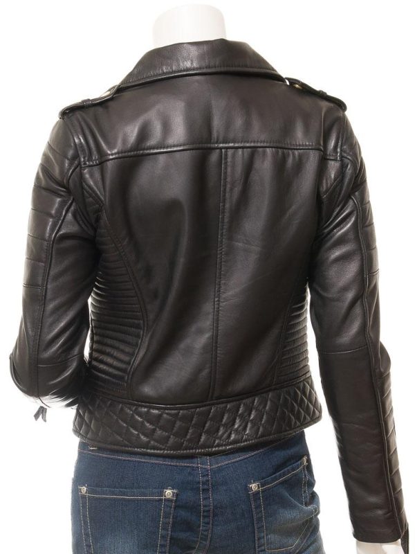 Women's Leather Black Biker Jacket