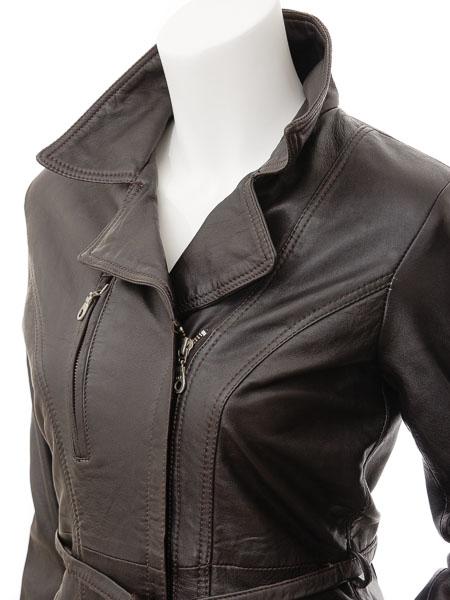 Womens Leather Brown Jacket