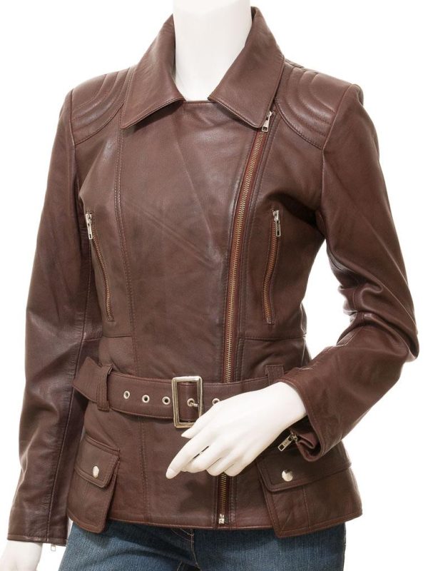 Women's Leather Brown Leather Jacket