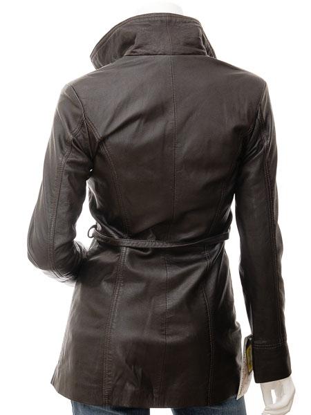 Womens Leather Jacket In Brown