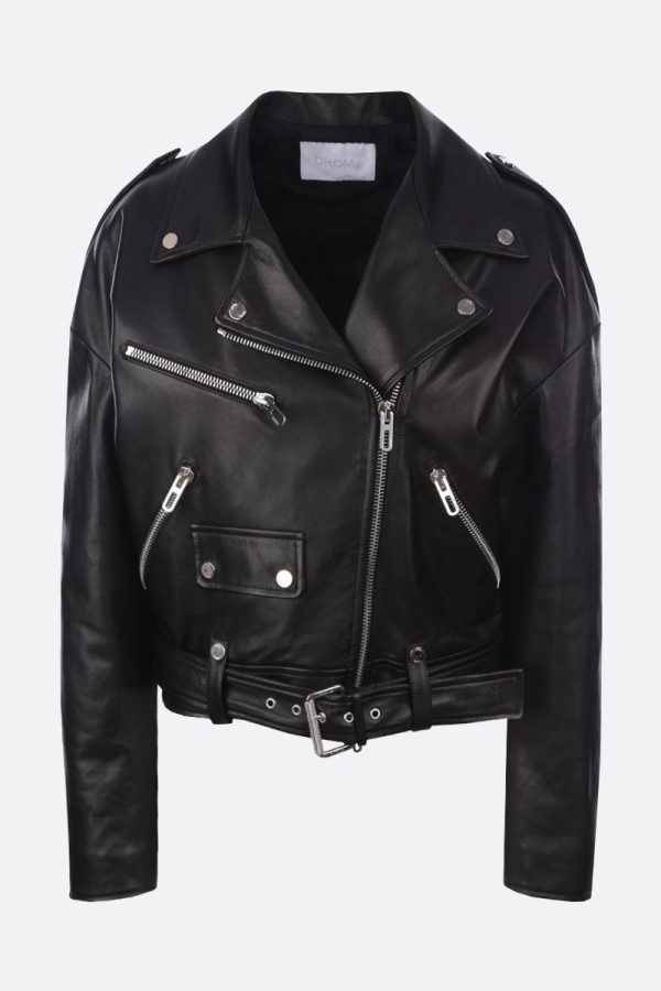 Beyonce Black Biker Cropped Leather Jacket