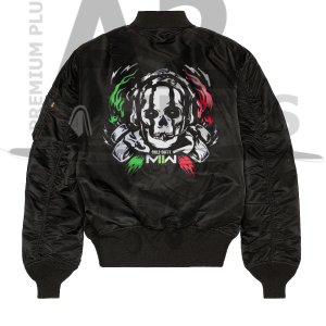 Call of Duty Modern Warfare 2 x Alpha Industries Black Bomber Jacket