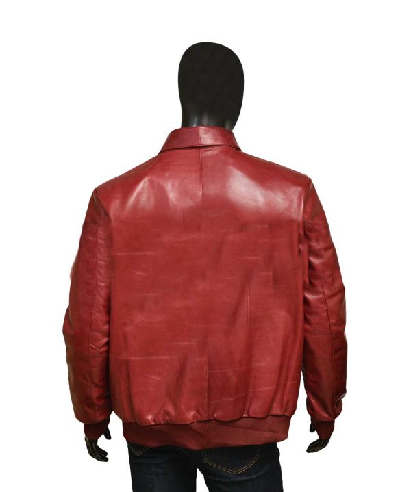 Drake Burgundy Leather Jacket