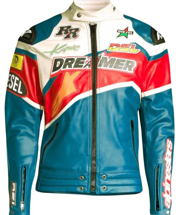 Dreamer Biker Blue Jacket