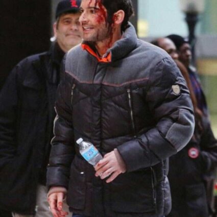 Lucifer Tom Ellis Black Puffer Jacket