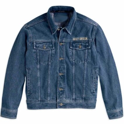 Men’s Harley Davidson Motorcycle Denim Blue Jacket