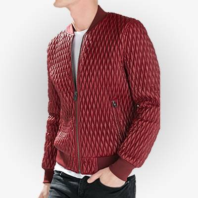 Mens Quilted Leather Bomber Jacket - A2 Jackets