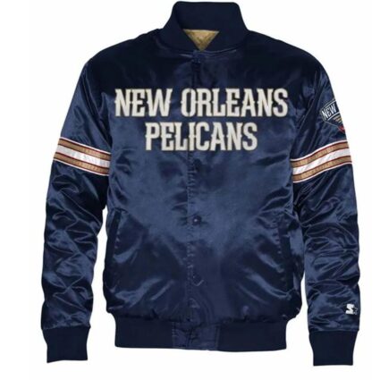 New Orleans Pelicans Blue Satin Jacket