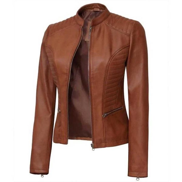 Plathville Cognac Leather Jacket