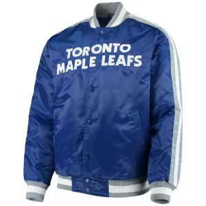 Toronto Maple Leafs Royal Blue Satin Varsity Jacket