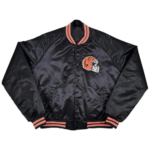 80s Cincinnati Bengals Black Satin Jacket
