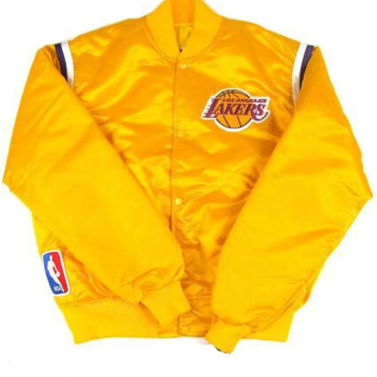 80s Lakers Los Angeles Satin Yellow Jacket