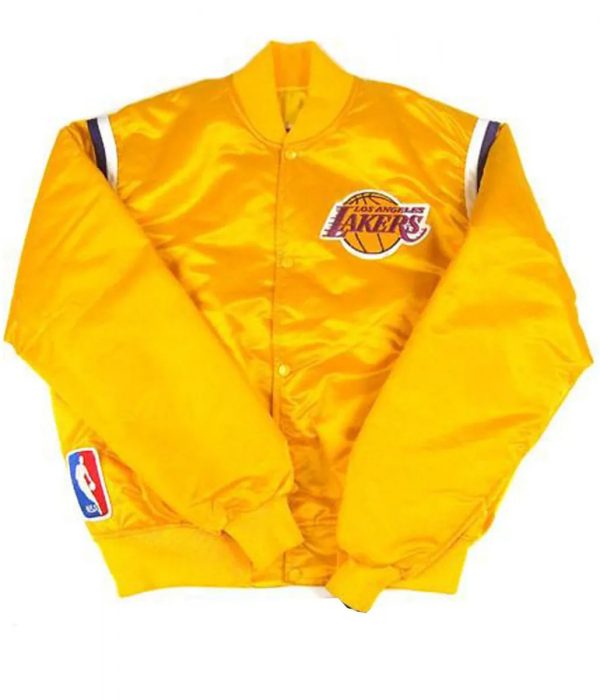 80s Lakers Los Angeles Satin Yellow Jacket